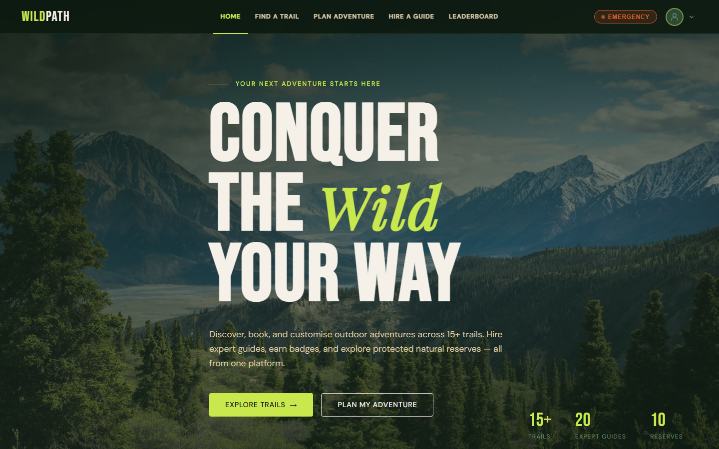 WildPath: one platform for trails, guides, and outdoor community screenshot